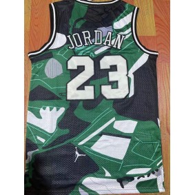 Maillot Basket 23 Jordan Bulls Vert Blanc