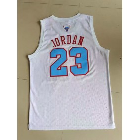 Maillot Basket 23 Jordan bulls M&N Blanc Bleu