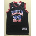 Maillot Basket 23 Michael Jordan USA Drapeau Noir