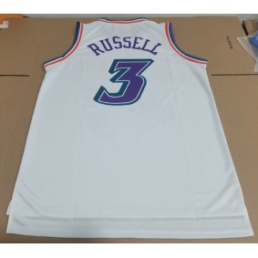 Maillot Basket 3 Russell Utah Jazz Throwback Blanc