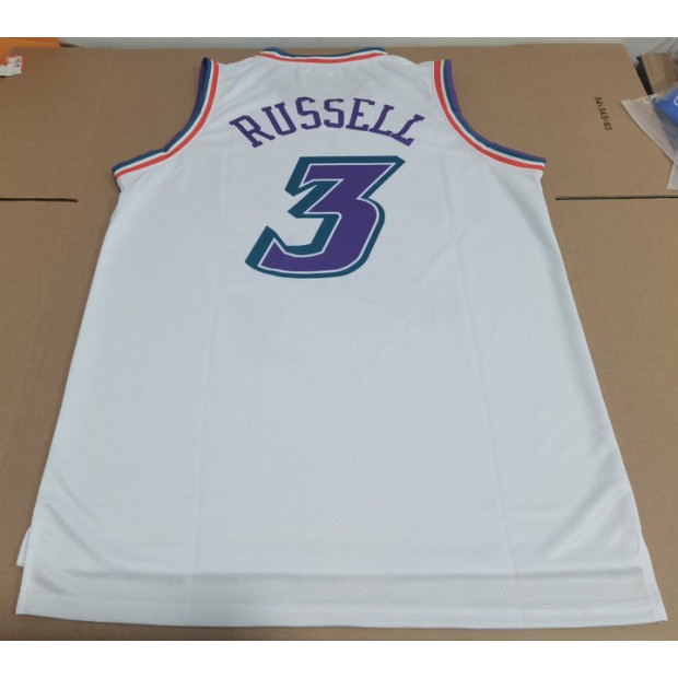 Maillot Basket 3 Russell Utah Jazz Throwback Blanc