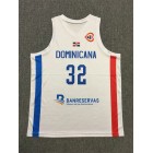 Maillot Basket 32 Towns Dominican Blanc