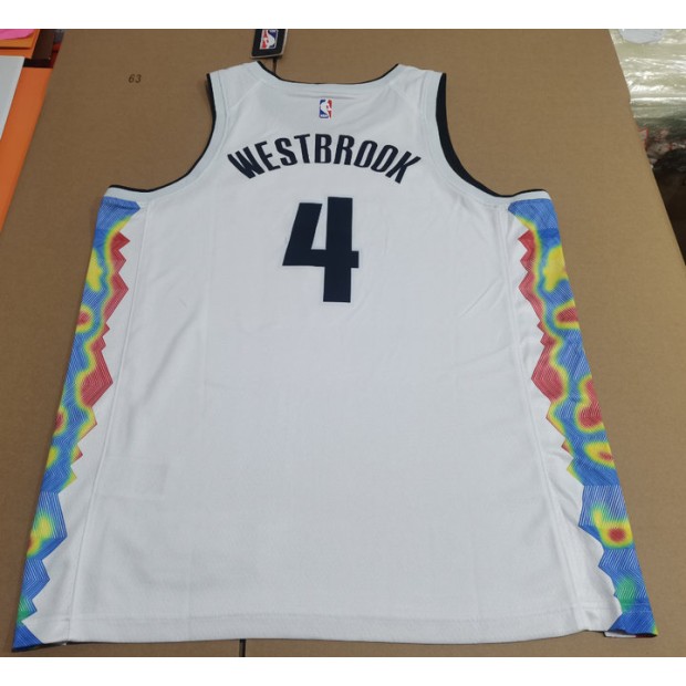 Maillot Basket 4 Westbrook Nuggets 2024-25 City Edition Blanc