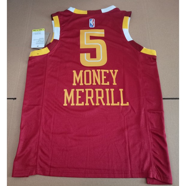 Maillot Basket 5 Money Merrill Cavaliers 75e anniversaire Rouge
