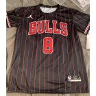 Maillot Basket 8 Lavine Bulls Manche Courte Noir avec Stripe