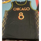 Maillot Basket 8 Lavine Bulls Noir Motor City Edition