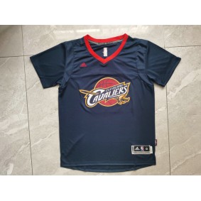 Maillot Basket Manche Courte 23 James Cleveland Cavaliers Bleu Marine