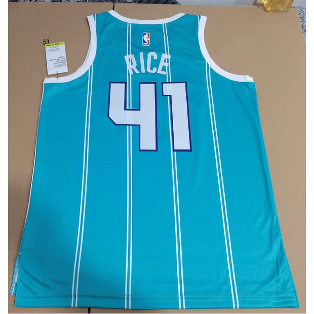 Maillot Charlotte Hornets Jordan Rice 41 Vert