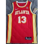 Maillot Hawks Bogdanovic 13 Rouge avec le logo Nike en diamant