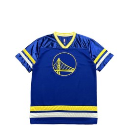 Maillot Manche Courte Golden State Warriors Big logo Brodé Bleu