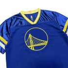 Maillot Manche Courte Golden State Warriors Big logo Brodé Bleu
