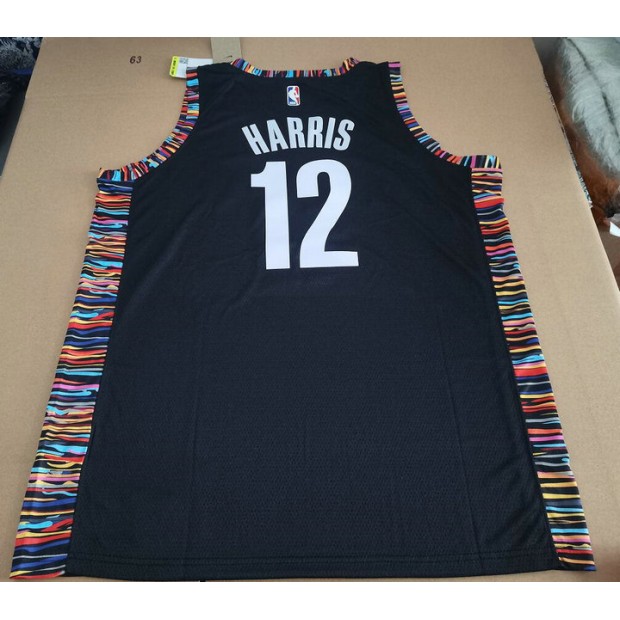 Maillot NBA Brooklyn Nets 12 Harris 2024 City Edition Noir