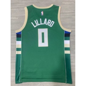 Maillot NBA Milwaukee Bucks 2021-22 Lillard 0 Icon Edition Vert