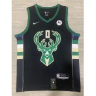 Maillot NBA Milwaukee Bucks 2021-22 Lillard 0 Noir Icon Edition