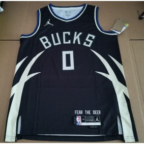 Maillot NBA Milwaukee Bucks 2023 Lillard 0 Noir