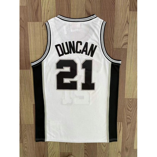 Maillot San Antonio Spurs Tim Duncan 1998-99 NBA Finals Blanc