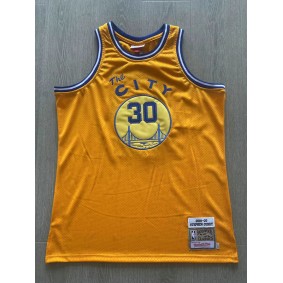 Maillot authentique 30 Curry Warriors 2019-20 jaune