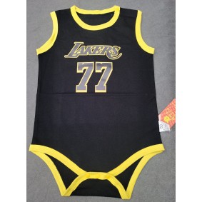 Maillot bébé 77 Doncic Los Angeles Lakers Noir