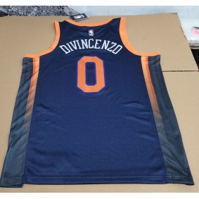 Maillot de Basket 0 Divincenzo Knicks 2022-23 Statement Edition Bleu