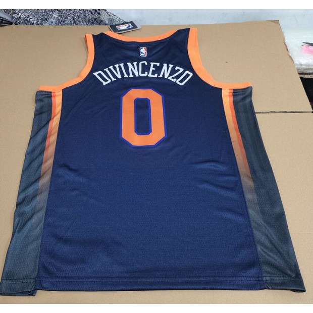 Maillot de Basket 0 Divincenzo Knicks 2022-23 Statement Edition Bleu