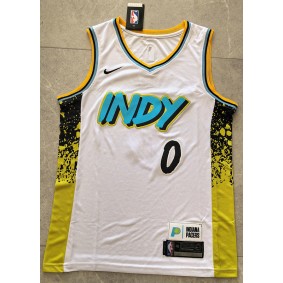 Maillot de Basket 0 Haliburton 2025 City Edition Blanc