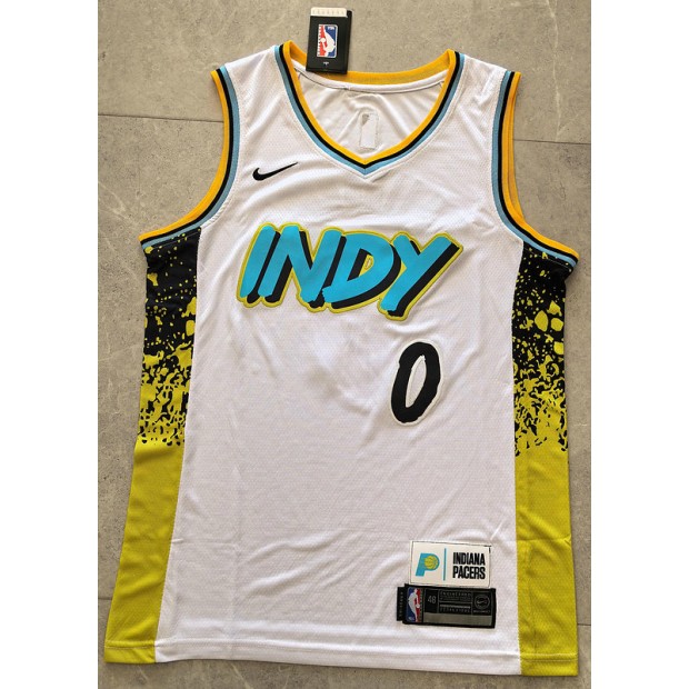 Maillot de Basket 0 Haliburton 2025 City Edition Blanc