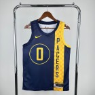 Maillot de Basket 0 Haliburton Pacers 2018-19 City Bleu Marine