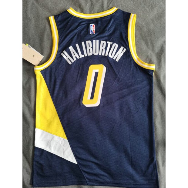 Maillot de Basket 0 Haliburton Pacers 2021-22 City 75e Anniversaire
