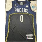 Maillot de Basket 0 Haliburton Pacers 2022-23 City Edition Noir