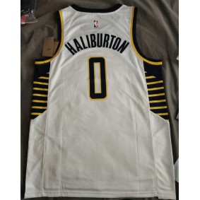 Maillot de Basket 0 Haliburton Pacers Blanc