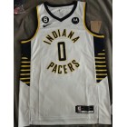 Maillot de Basket 0 Haliburton Pacers Blanc