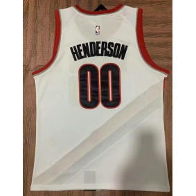Maillot de Basket 00 Henderson Portland Trail Blazers Blanc