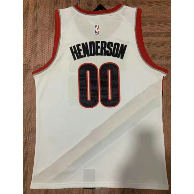 Maillot de Basket 00 Henderson Portland Trail Blazers Blanc