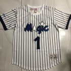 Maillot de Basket 1 Mcgrady Magic Blanc Manches Courtes