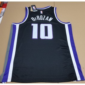 Maillot de Basket 10 Derozan Sacramento Kings Noir