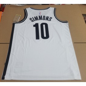 Maillot de Basket 10 Simmons Brooklyn Nets Blanc