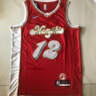 Maillot de Basket 12 Morant Grizzlies 2024-25 City Edition Rouge