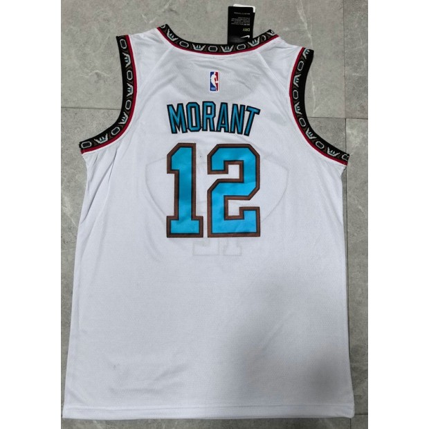Maillot de Basket 12 Morant Memphis Grizzlies 2024-25 Classic Blanc