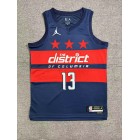 Maillot de Basket 13 Poole Washington Wizards 2025 Statement Edition Navy