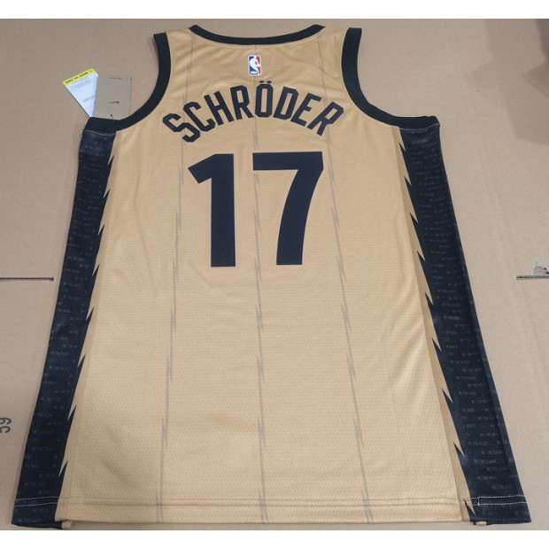 Maillot de Basket 17 Schroder Toronto Raptors 2024 City Doré