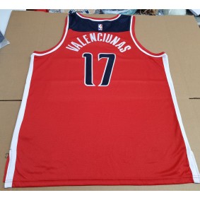 Maillot de Basket 17 Valenciunas Washington Wizards Rouge