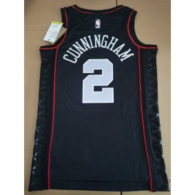 Maillot de Basket 2 Cunningham Pistons 2024 City Edition Noir