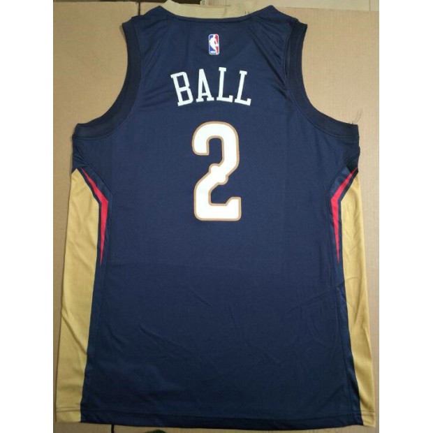 Maillot de Basket 2 Lonzo Ball New Orleans Hornets Bleu Marine