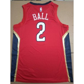 Maillot de Basket 2 Lonzo Ball Pelicans Rouge