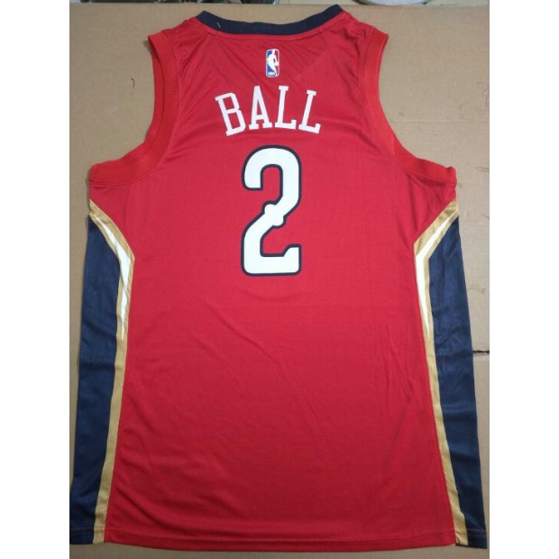 Maillot de Basket 2 Lonzo Ball Pelicans Rouge