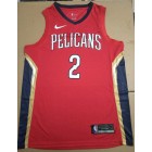 Maillot de Basket 2 Lonzo Ball Pelicans Rouge