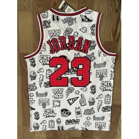 Maillot de Basket 23 Jordan Bulls trend Blanc