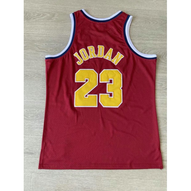 Maillot de Basket 23 Michacl Jordan Bulls 1996 Collegiate Fashion Rouge