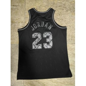 Maillot de Basket 23 Michael Jordan Chicago Bulls 1997-98 Leather Snakeskin