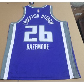 Maillot de Basket 26 BAZEMORE EDUCATION REFORM Kings Violet